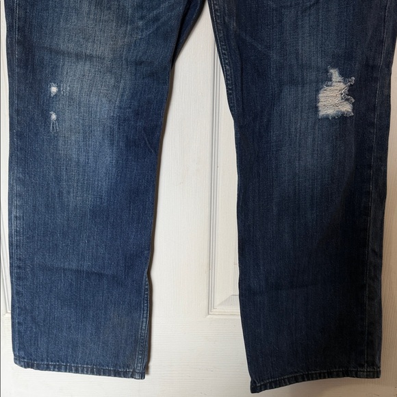 Levi's Men's 514 Straight Jeans in Distressed Blue 40x30 - Picture 3 of 6